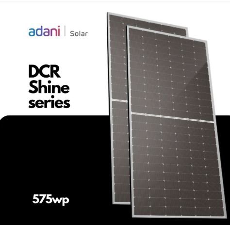 Adani Solar Panel 575 Wp DCR Bifacial Halfcut Solar Module with N-type TOPCon cells