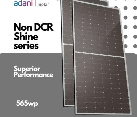 Adani Solar 565 Wp Non DCR Bifacial Halfcut Solar Panel with N-type TOPCon cells